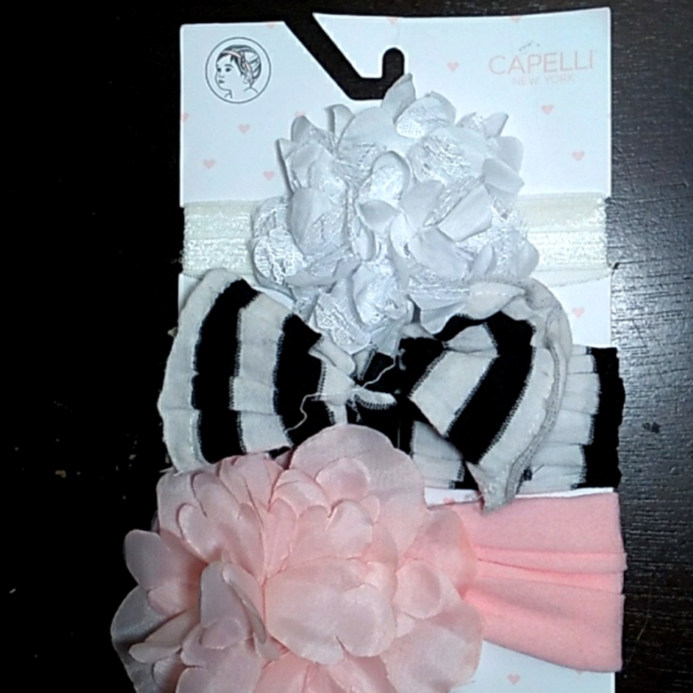 Three Newborn/Toddler Headbands